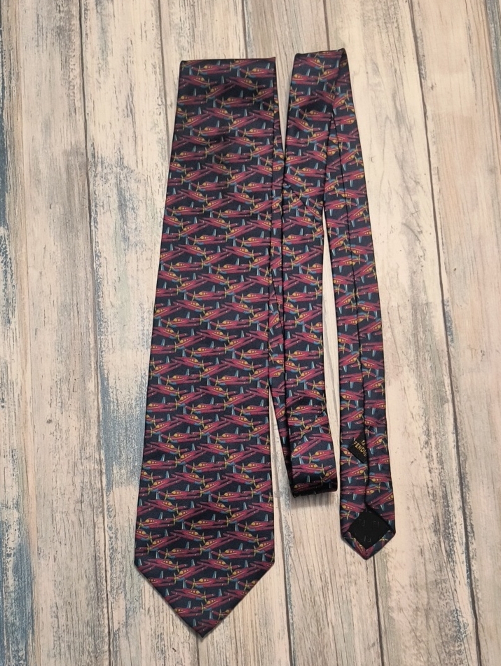 Vintage Fendi Cravette Airplane Tie